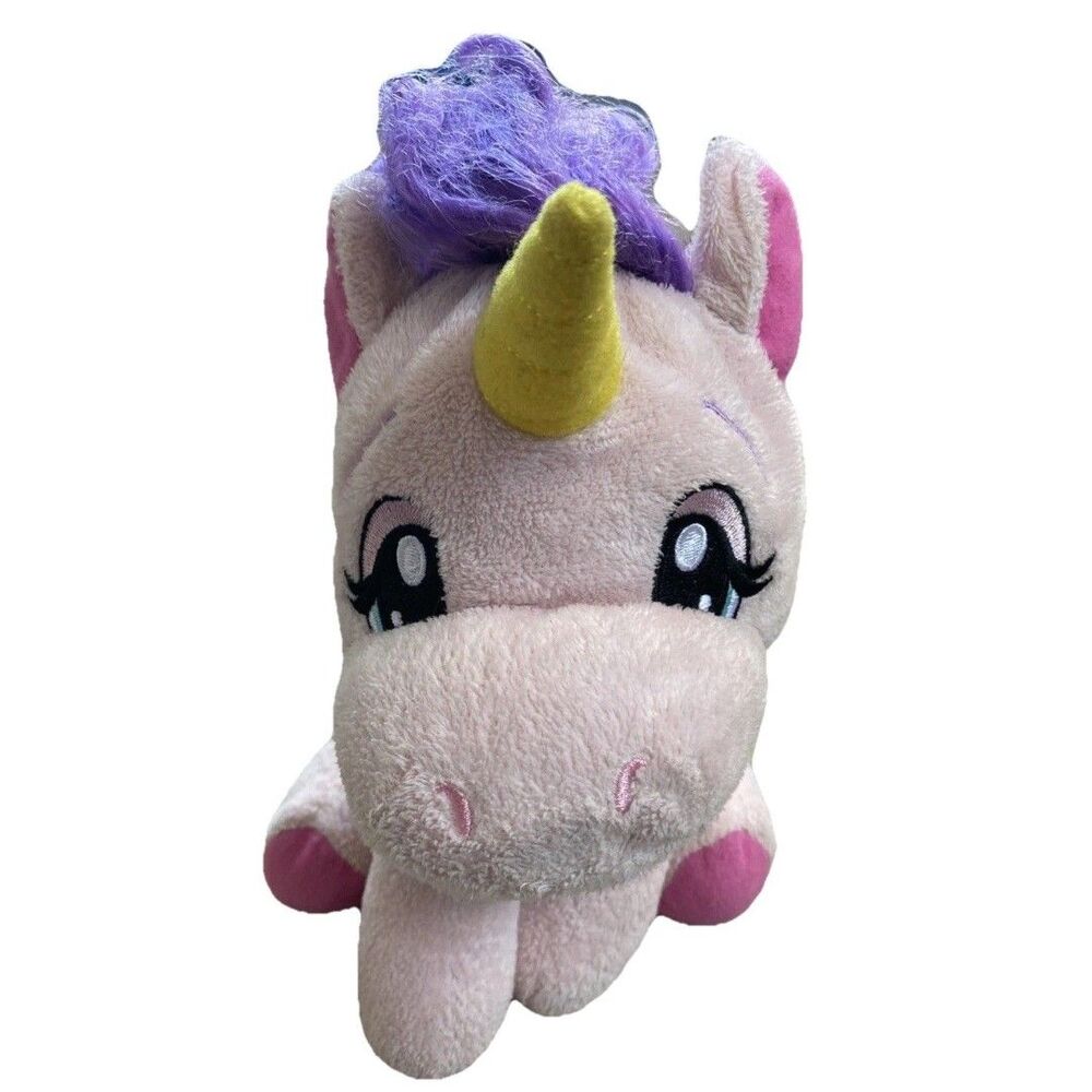 Wowee Pink Purple UNICORN HAND PUPPET PLUSH Toy Stuffed Animal